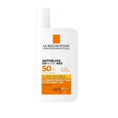 ANTHELIOS UVMUNE 400 - SPF50+ Fluide Solaire Invisible Visage Sans Parfum Peaux Sensibles, 50ml