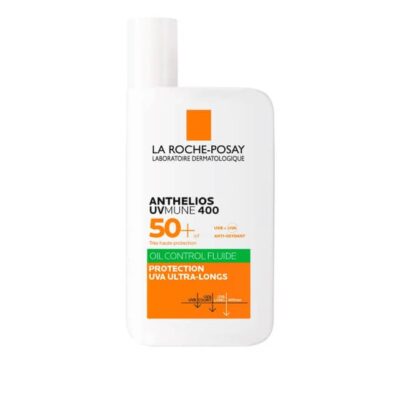 ANTHELIOS UVMUNE 400 - SPF50+ Fluide Solaire Visage Matifiant Avec Parfum, Peaux Mixtes à Grasses, 50ml